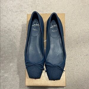 Christian Louboutin Mamadrague Flat in Denim Blue